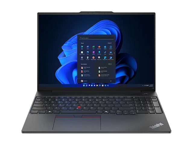 Lenovo ThinkPad E16 Gen 2 / Intel Core Ultra 7 155H 16C(6P+8E+2LP)/22T / RAM 16 Go DDR5-5600 / SSD 512 Go M.2 NVMe / Écran 16" IPS WUXGA 1920x1200 / Windows 11 Pro / Garantie 1 An Premier Support Len