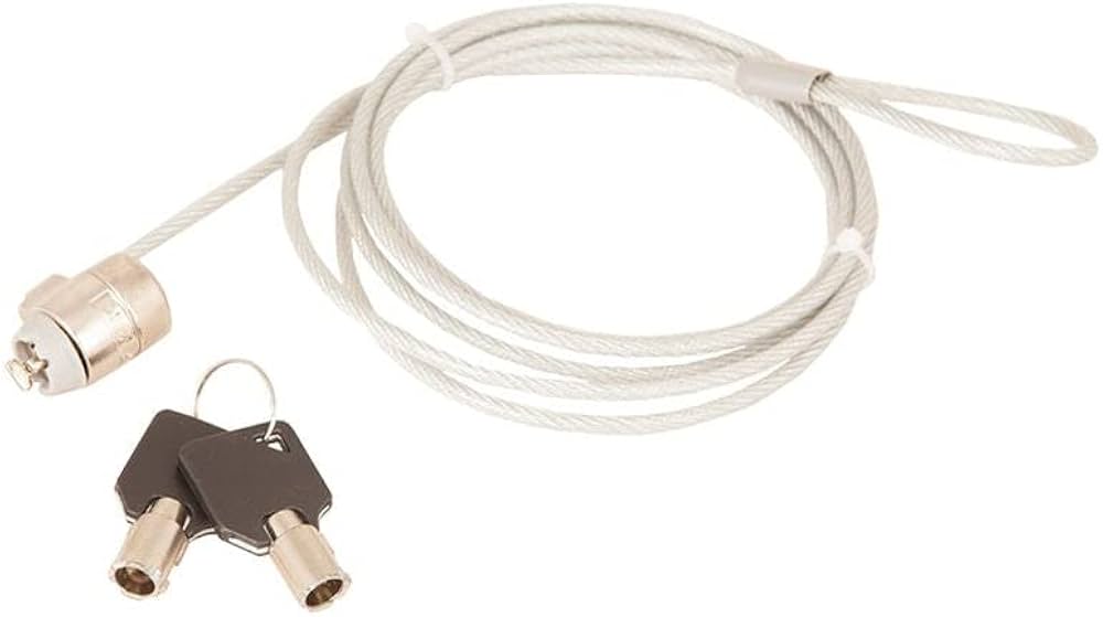 Urban Factory CRS78UF câble antivol Métallique, Translucide 1,8 m - Câbles antivol, Clé Ronde 4 mm