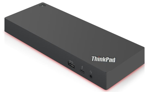 Lenovo Station d'accueil ThinkPad Hybrid USB-C avec USB-A Thunderbolt 3 / Puissance d'entrée : 135W, Puissance de sortie : 90W / HDMI (x2), DisplayPort (x2) / USB-C (x1), USB-A 3.1 Gen2 (x3), USB-A 2.0 (x2) / Garantie 3 Ans Constructeur